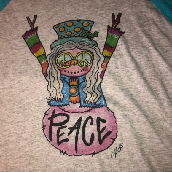 Lucky Bird Clothing Co. peace shirt M - Picture 2 of 7